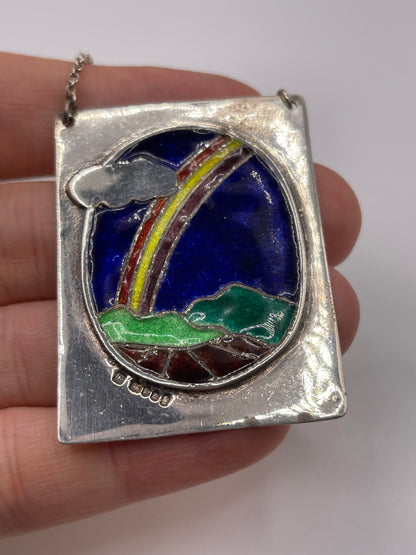 Silver and enamel necklace 1977