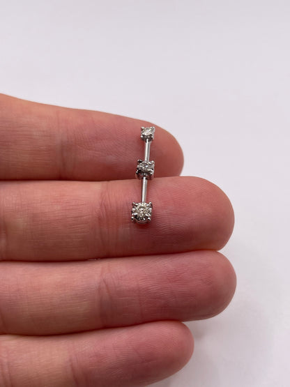 9ct white gold diamond pendant