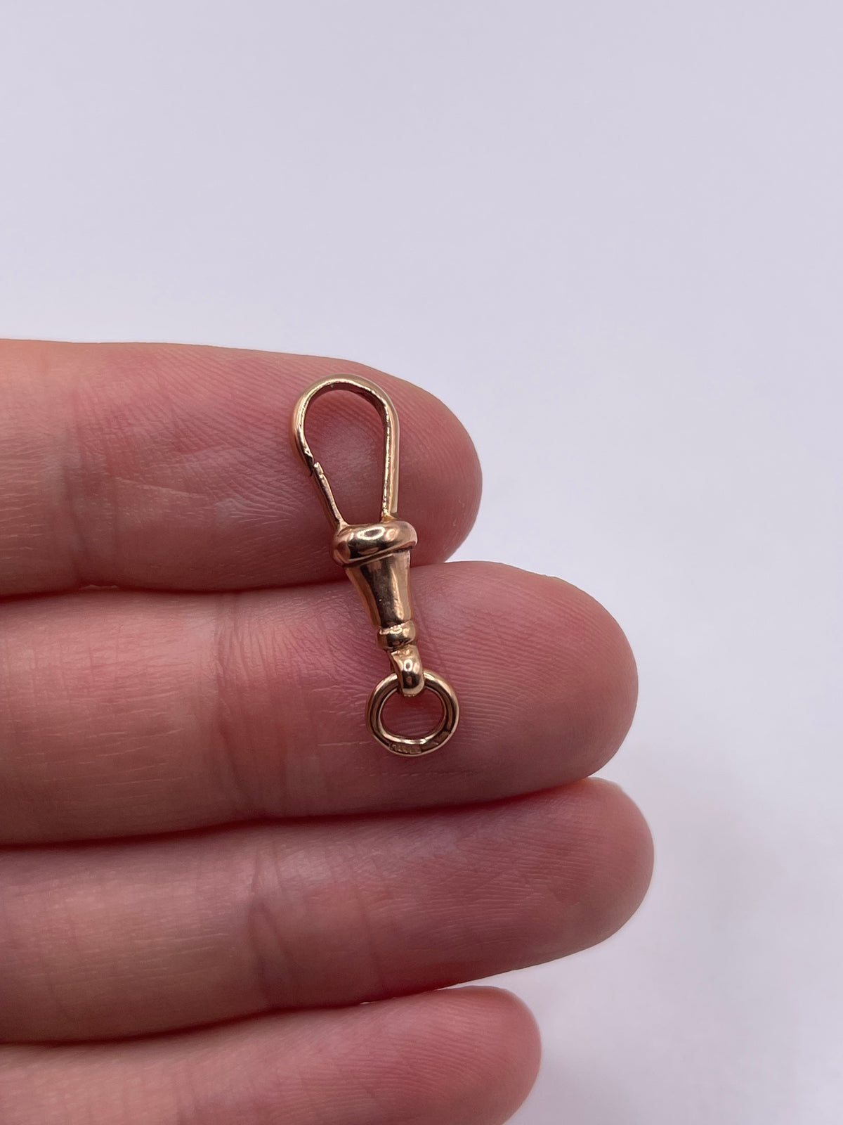 9ct rose gold dog clip 4