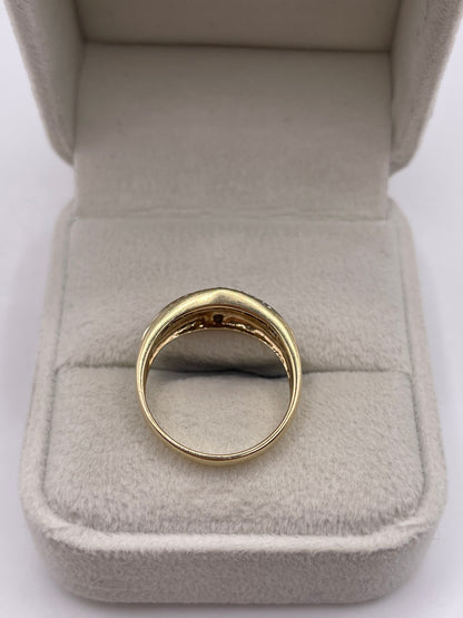 9ct gold sapphire and diamond ring