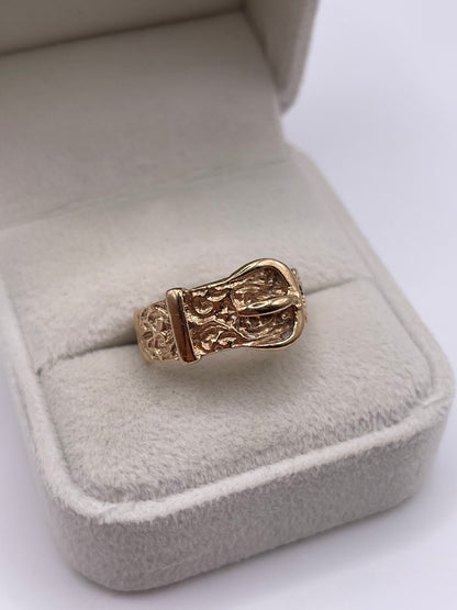 9ct gold buckle ring