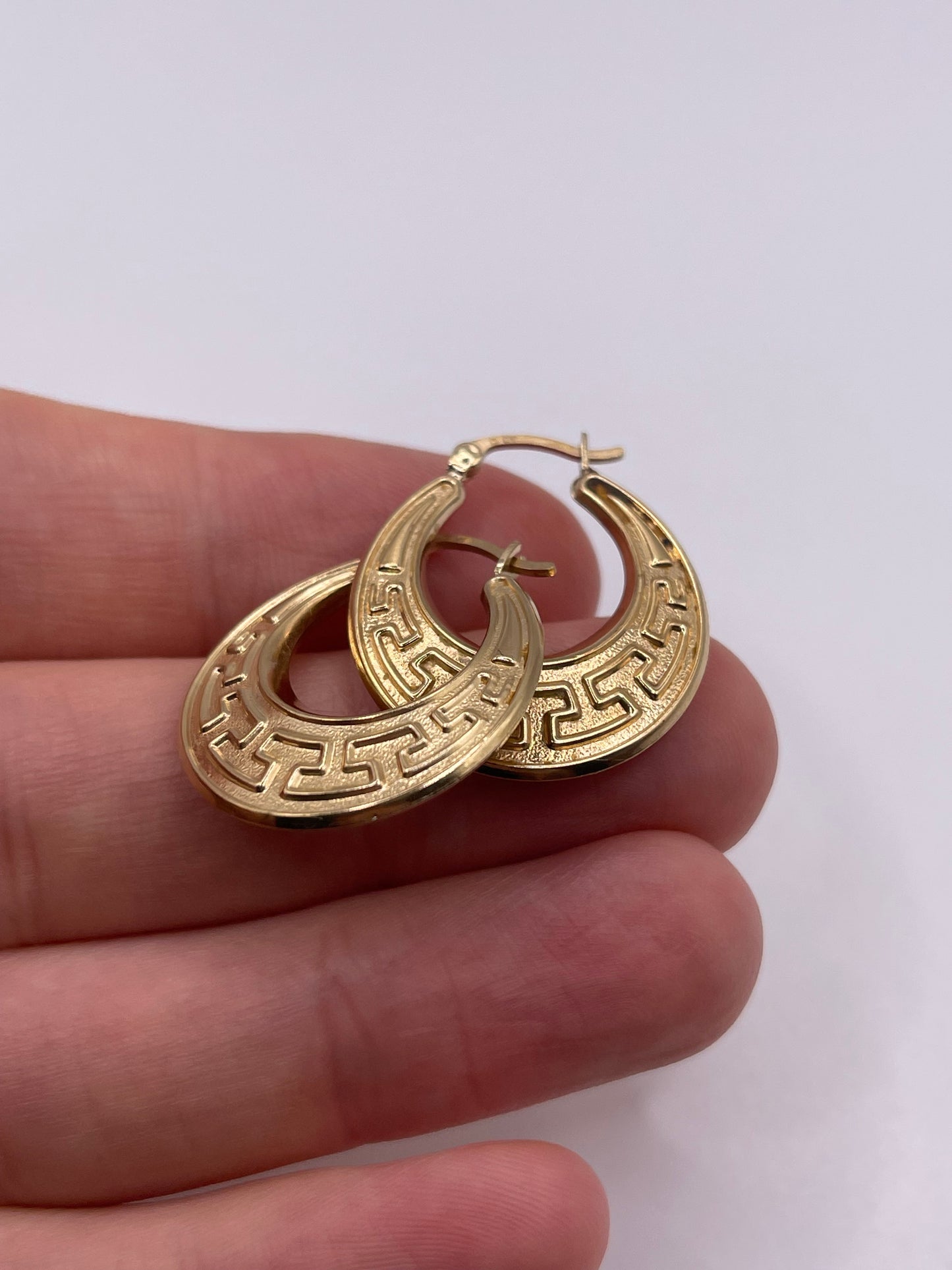 9ct gold creole earrings