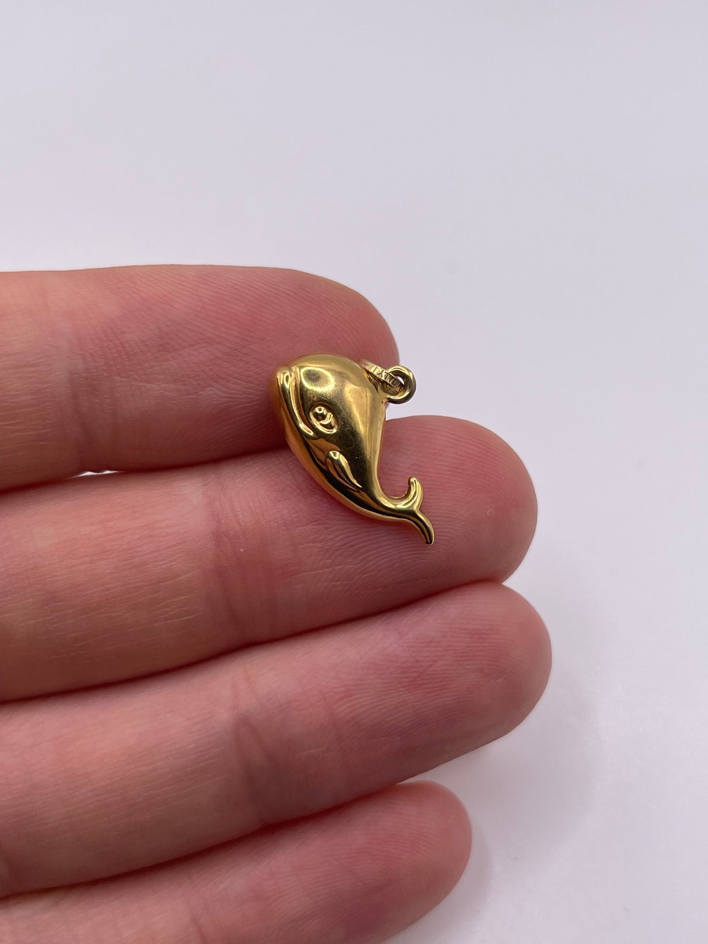 9ct gold whale charm