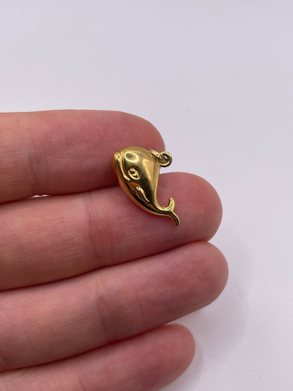 9ct gold whale charm