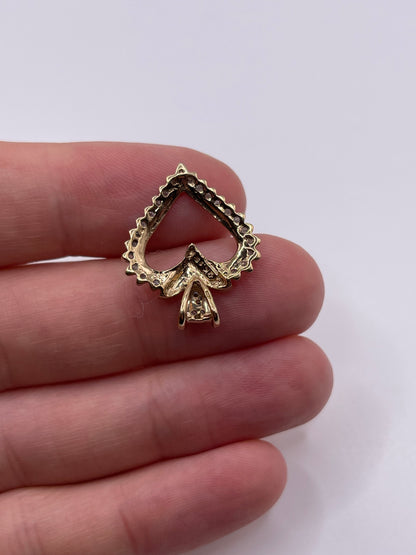 9ct gold diamond pendant