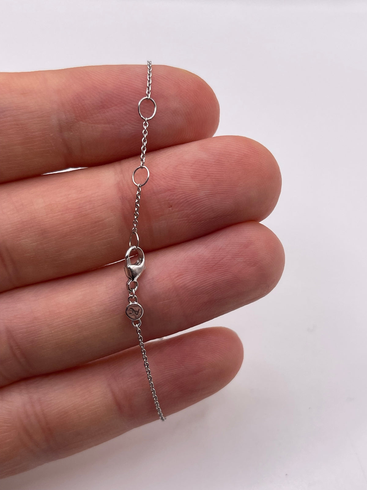14ct white gold diamond bracelet