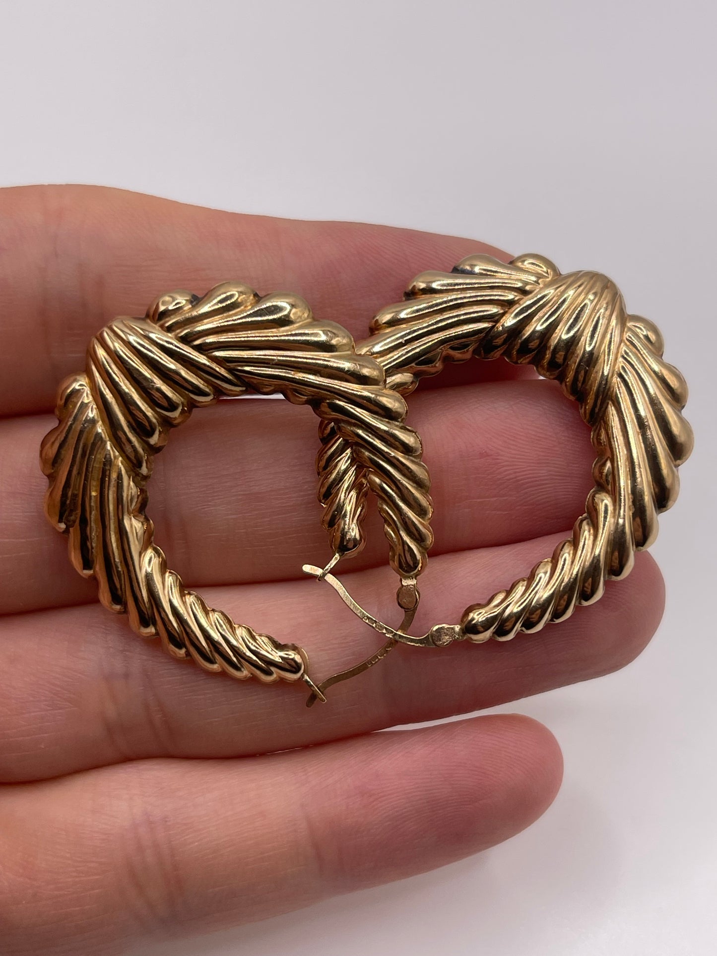 9ct gold creole earrings