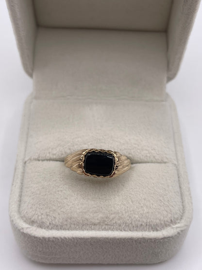 9ct gold onyx signet ring