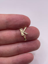 Load image into Gallery viewer, 9ct gold diamond initial K charm
