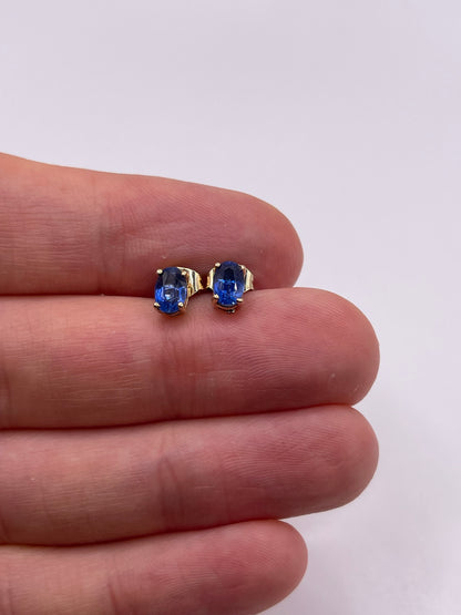 9ct gold kyanite earrings