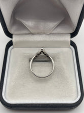 Load image into Gallery viewer, 18ct white gold diamond wishbone ring
