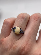 Load image into Gallery viewer, Silver opal and tanzanite ring
