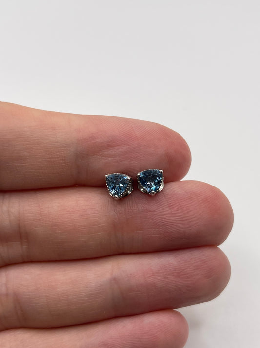 9ct white gold topaz earrings