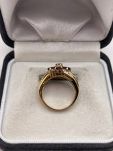 Load image into Gallery viewer, 9ct gold amethyst, topaz and diamond ring
