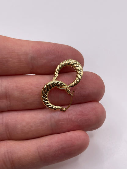 9ct gold creole earrings
