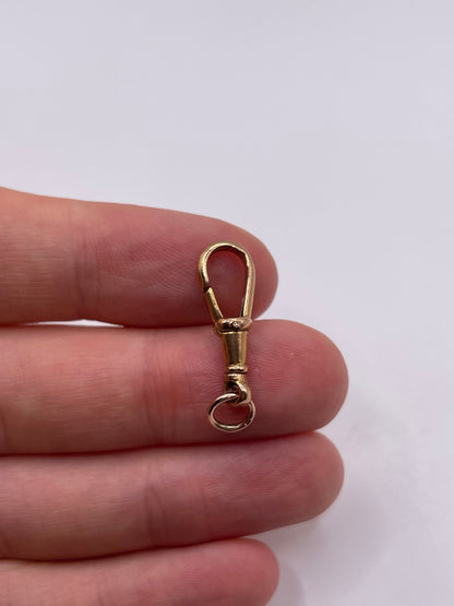 9ct rose gold swivel dog clip 11