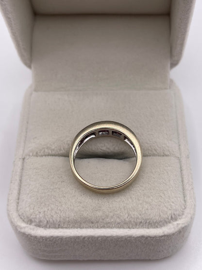 9ct white gold almandine garnet ring