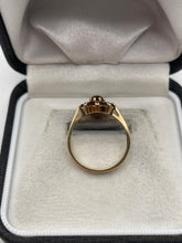 Load image into Gallery viewer, 9ct gold garnet cluster ring
