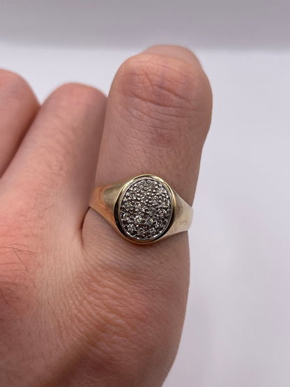 9ct gold diamond cluster ring