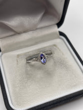 Load image into Gallery viewer, 9ct white gold tanzanite and diamond ring
