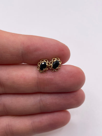 9ct gold sapphire earrings