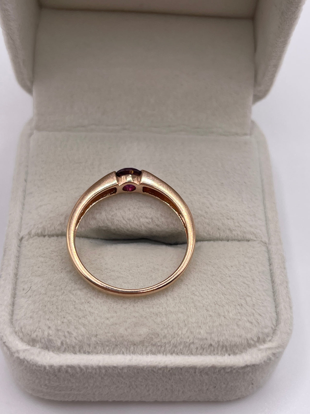 9ct rose gold tourmaline ring