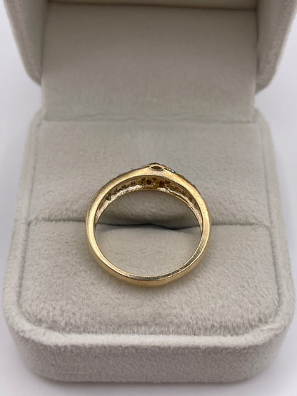 9ct gold diamond cluster ring
