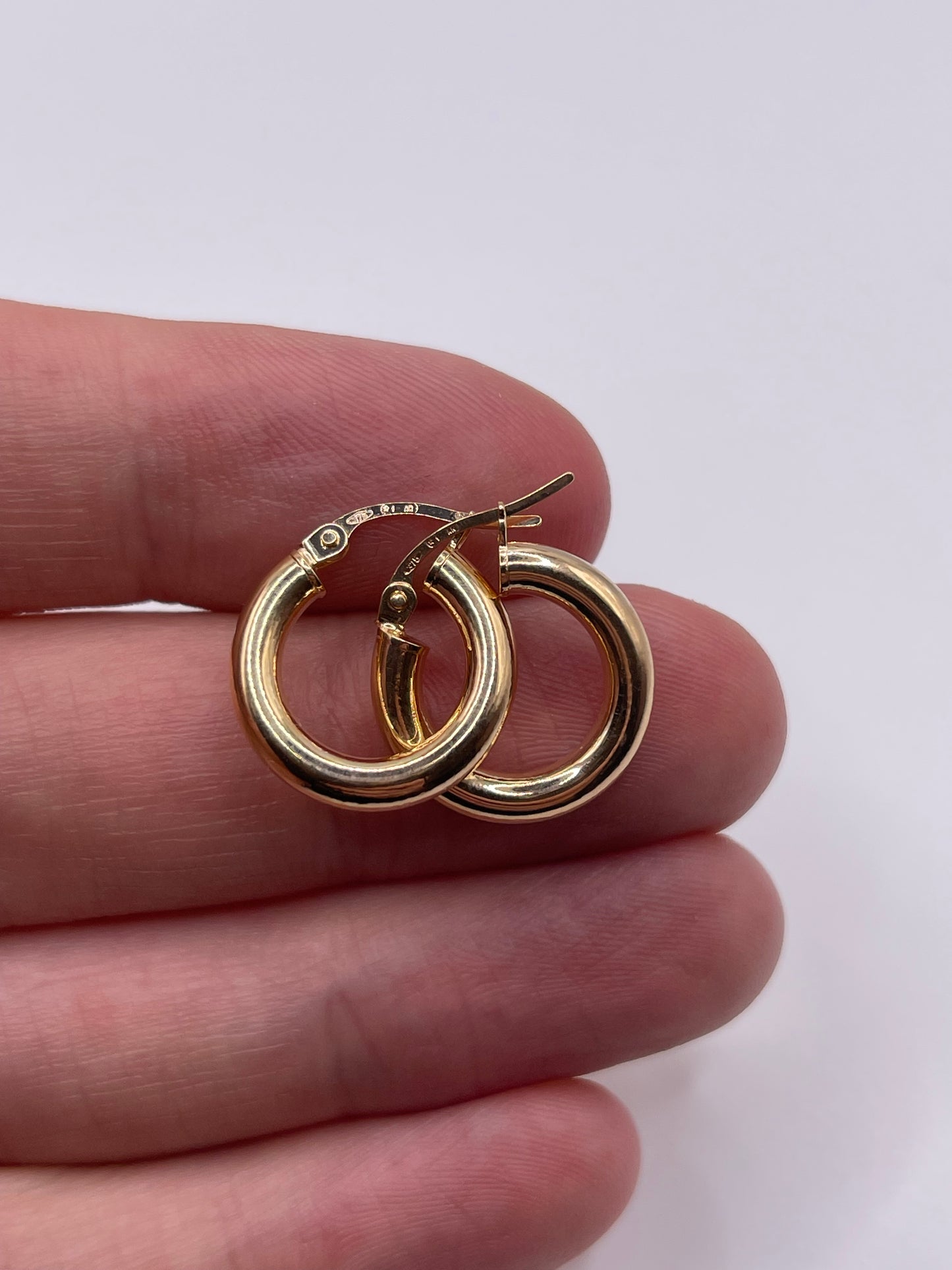 9ct gold creole earrings