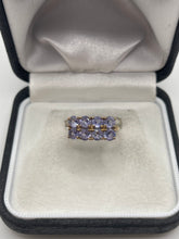 Load image into Gallery viewer, 9ct gold tanzanite cluster ring
