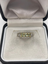 Load image into Gallery viewer, 9ct gold quartz and zircon ring

