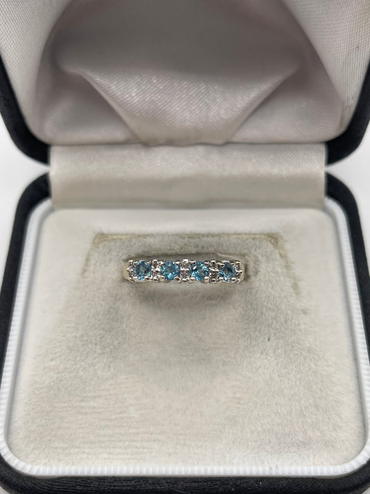 9ct gold topaz and diamond ring