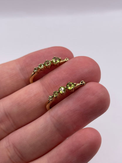 9ct gold peridot earrings