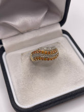 Load image into Gallery viewer, 9ct gold citrine and diamond ring
