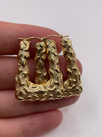 9ct gold creole earrings
