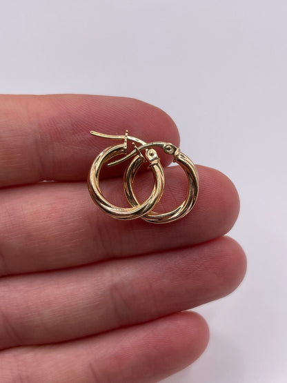 9ct gold creole earrings