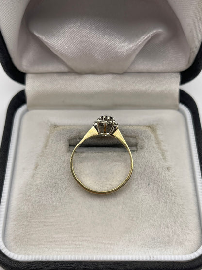 9ct gold ruby and diamond ring