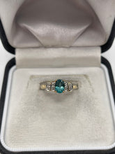 Load image into Gallery viewer, 9ct gold tourmaline and diamond ring
