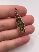 Load image into Gallery viewer, 14ct gold ammolite and diamond pendant
