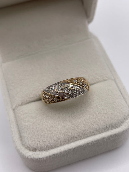 9ct gold diamond cluster ring