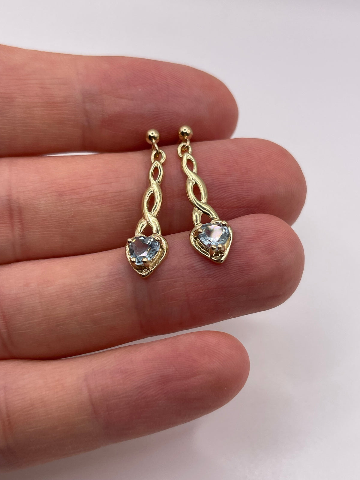 9ct gold topaz earrings