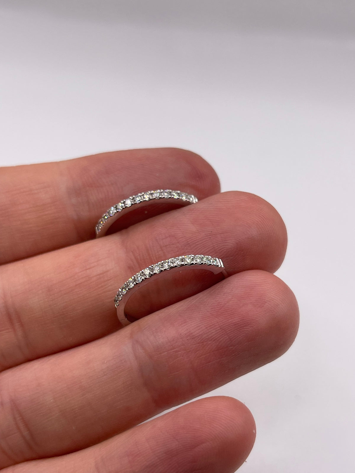 9ct white gold diamond earrings