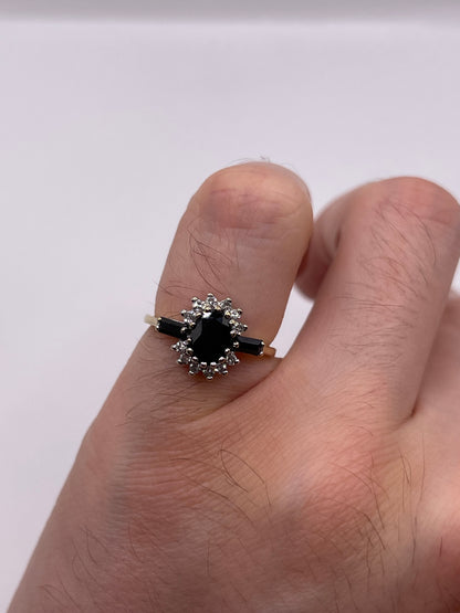9ct gold sapphire and diamond ring