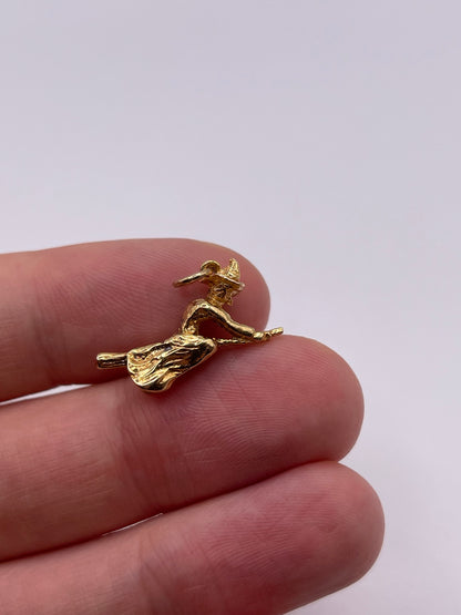 9ct gold witch charm