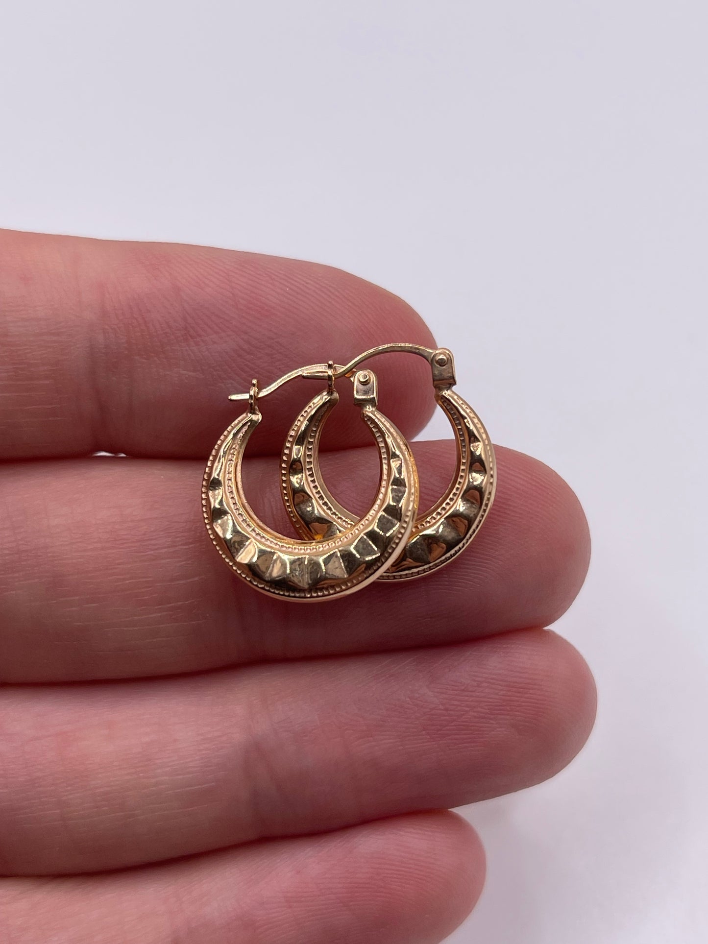 9ct gold creole earrings