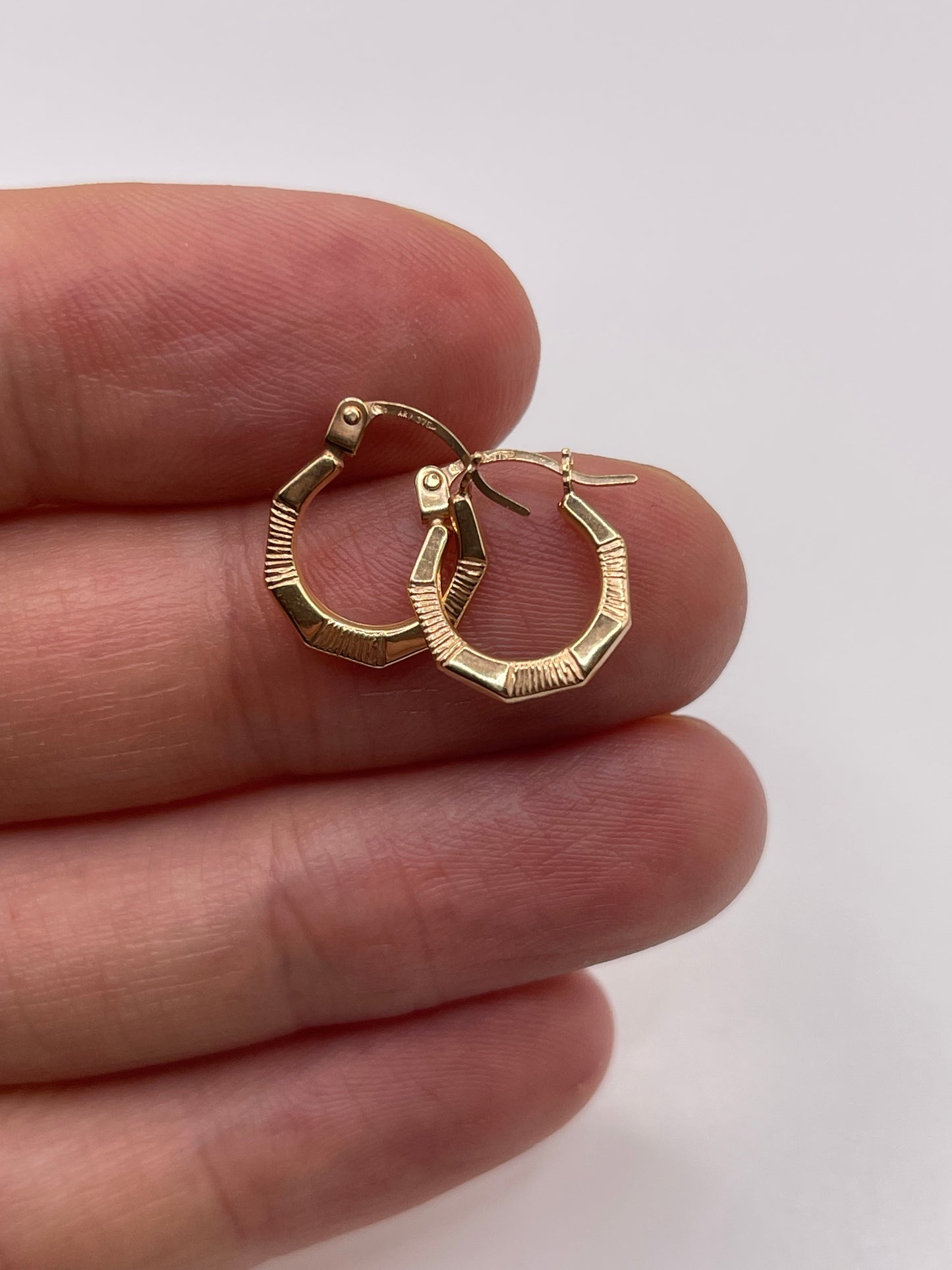 9ct gold creole earrings