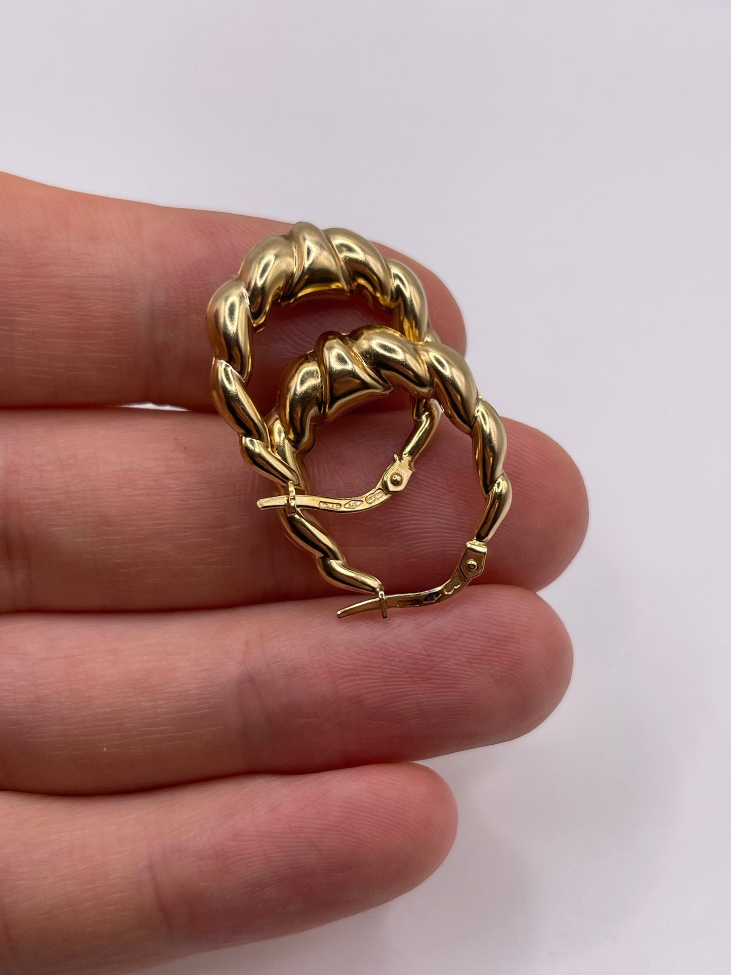 9ct gold creole earrings
