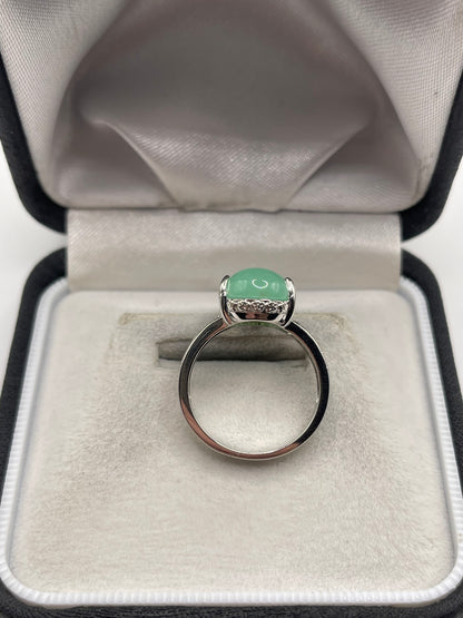 Silver gemstone ring