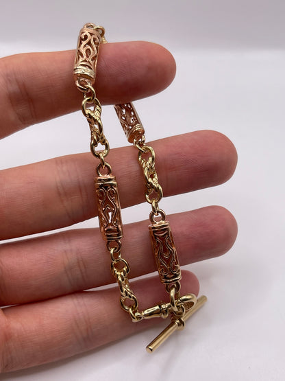 9ct two tone gold bracelet