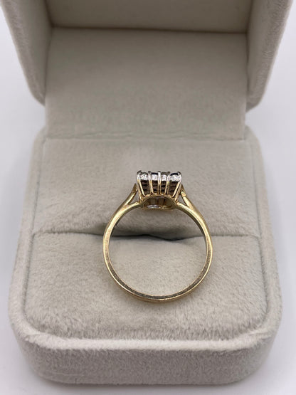 9ct gold sapphire and diamond ring