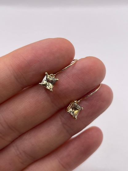 9ct gold quartz earrings